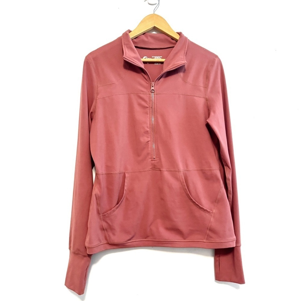 ZYIA Women's Half-Zip Sweatshirts - XL, XXL Pullover Thumb Hole Kangaroo Pocket - Picture 2 of 12